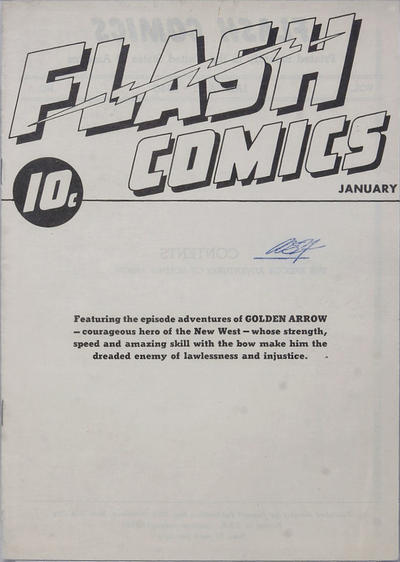 Cover for Flash Comics [ashcan] (Fawcett, 1940 series) #[nn]