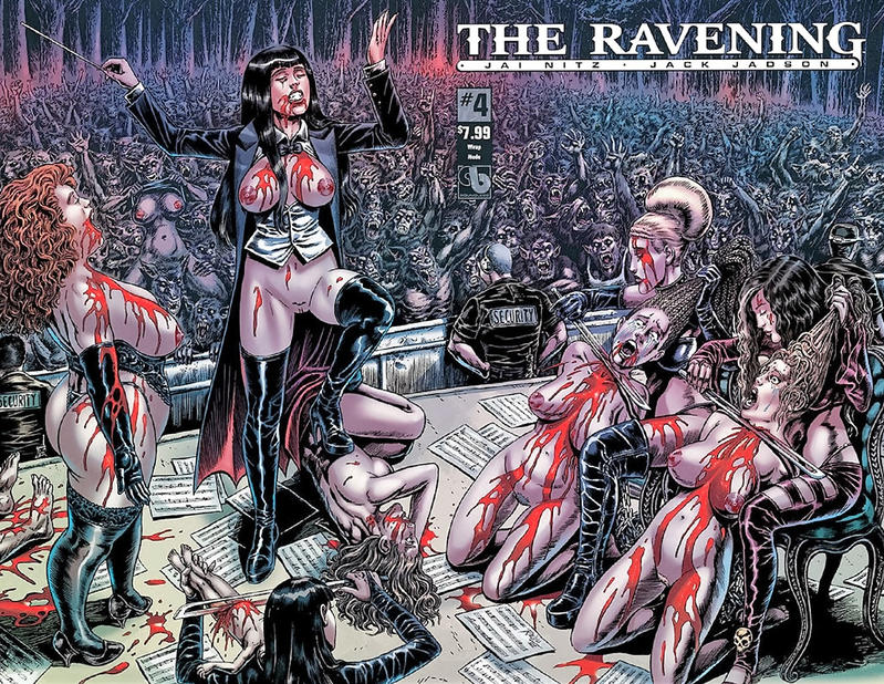 Cover for Ravening (Avatar Press, 2016 series) #4 [Wrap Nude variant]