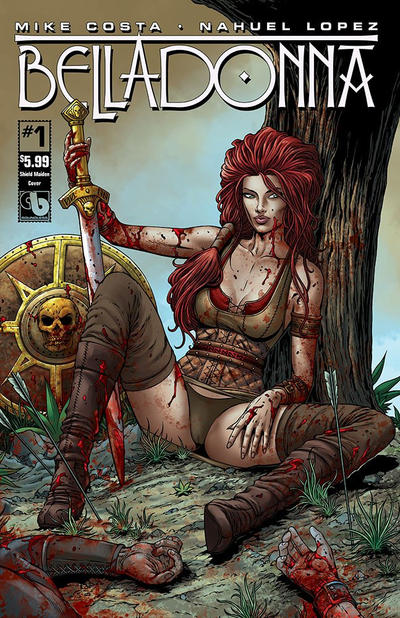 Cover for Belladonna (Avatar Press, 2015 series) #1 [Shield Maiden Cover - Matt Martin]