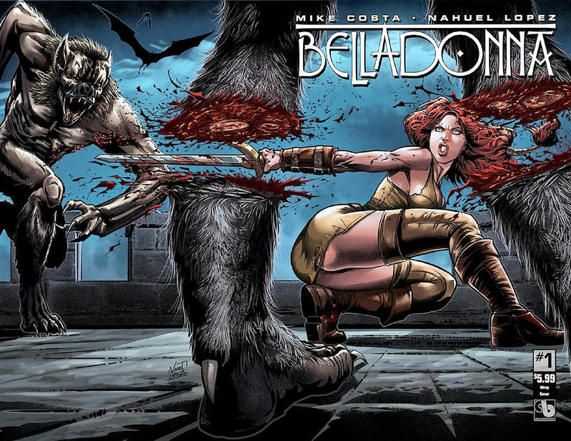 Cover for Belladonna (Avatar Press, 2015 series) #1 [Wraparound Cover - Nahuel Lopez]
