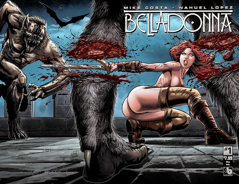Cover for Belladonna (Avatar Press, 2015 series) #1 [Wraparound Nude - Nahuel Lopez]