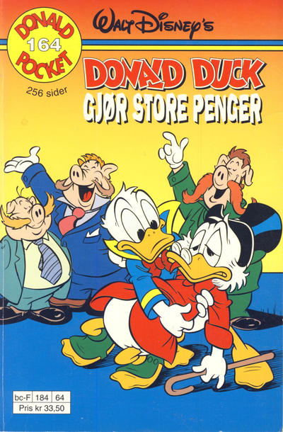 Cover for Donald Pocket (Hjemmet / Egmont, 1968 series) #164 - Donald Duck gjør store penger [1. opplag]