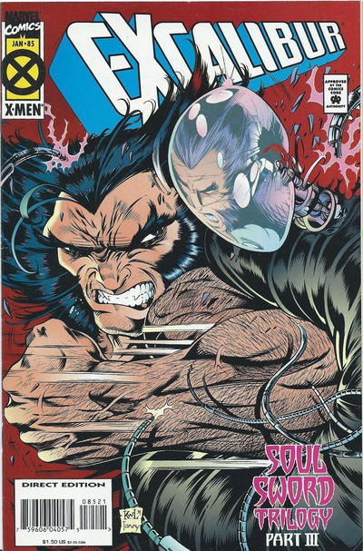 Cover for Excalibur (Marvel, 1988 series) #85 [Direct Edition - Deluxe]