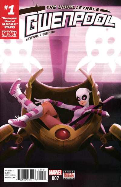 Cover for The Unbelievable Gwenpool (Marvel, 2016 series) #7 [Direct Edition - Helen Chen Cover]