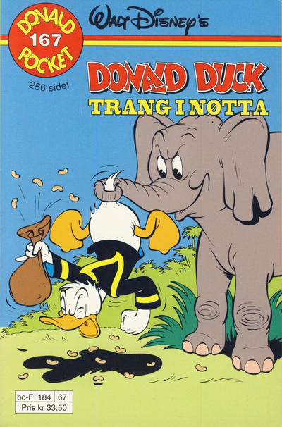 Cover for Donald Pocket (Hjemmet / Egmont, 1968 series) #167 - Donald Duck trang i nøtta [1. opplag]