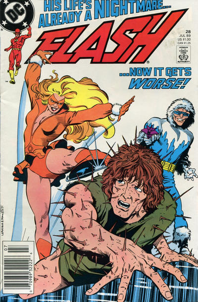 Cover for Flash (DC, 1987 series) #28 [Newsstand]