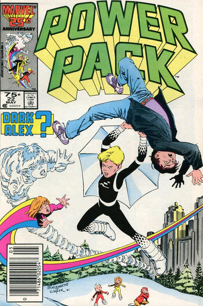 Cover for Power Pack (Marvel, 1984 series) #22 [Newsstand]