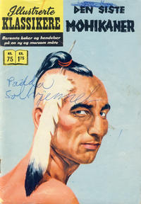 Cover Thumbnail for Illustrerte Klassikere [Classics Illustrated] (Illustrerte Klassikere / Williams Forlag, 1957 series) #75 [HRN 156] - Den siste mohikaner [3. opplag]