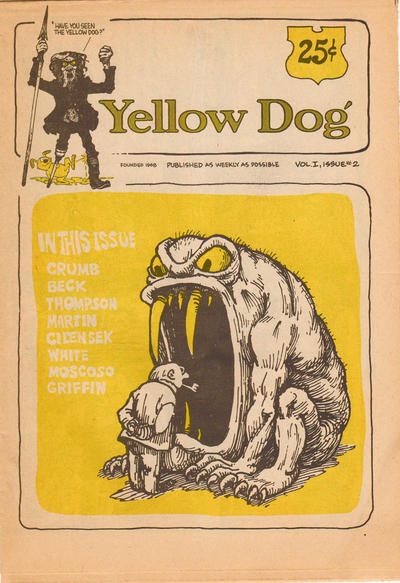 Cover for Yellow Dog (The Print Mint Inc, 1968 series) #2 [2nd printing]