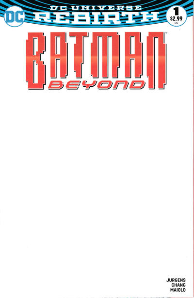 Cover for Batman Beyond (DC, 2016 series) #1 [Blank Cover]
