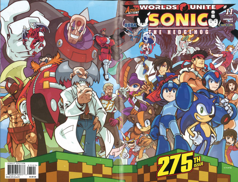 Cover for Sonic the Hedgehog (Archie, 1993 series) #275 [Edwin Huang Wraparound Variant Cover]