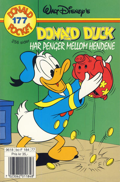 Cover for Donald Pocket (Hjemmet / Egmont, 1968 series) #177 - Donald Duck har penger mellom hendene [1. opplag]