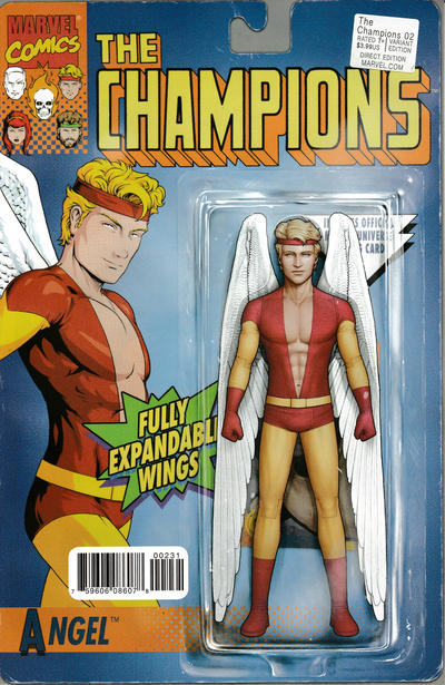 Cover for Champions (Marvel, 2016 series) #2 [John Tyler Christopher Action Figure (Classic Angel)]