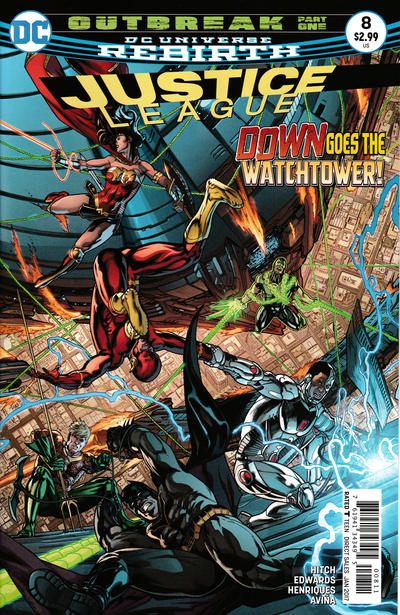Cover for Justice League (DC, 2016 series) #8 [Fernando Pasarin / Matt Ryan Cover]