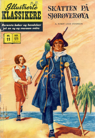 Cover for Illustrerte Klassikere [Classics Illustrated] (Illustrerte Klassikere / Williams Forlag, 1957 series) #11 [HRN 153] - Skatten på sjørøverøya [3. opplag]