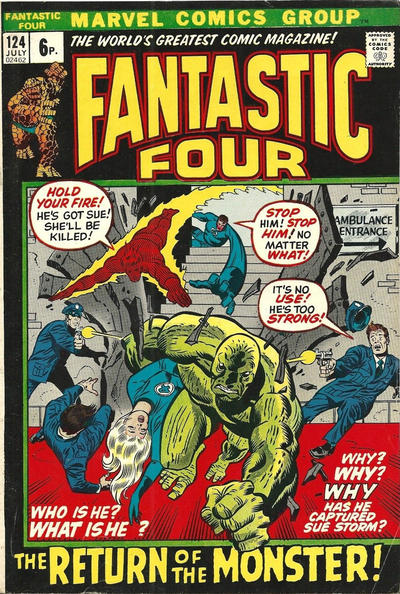 Cover for Fantastic Four (Marvel, 1961 series) #124 [British]