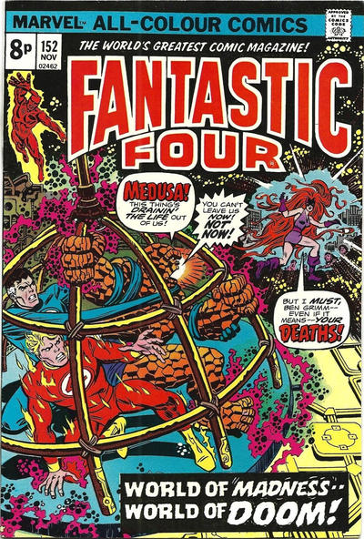 Cover for Fantastic Four (Marvel, 1961 series) #152 [British]