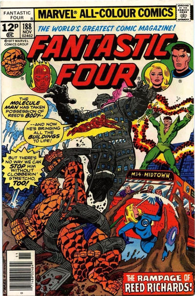 Cover for Fantastic Four (Marvel, 1961 series) #188 [British]