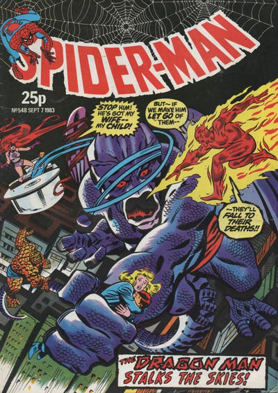 Cover for Super Spider-Man TV Comic (Marvel UK, 1981 series) #548