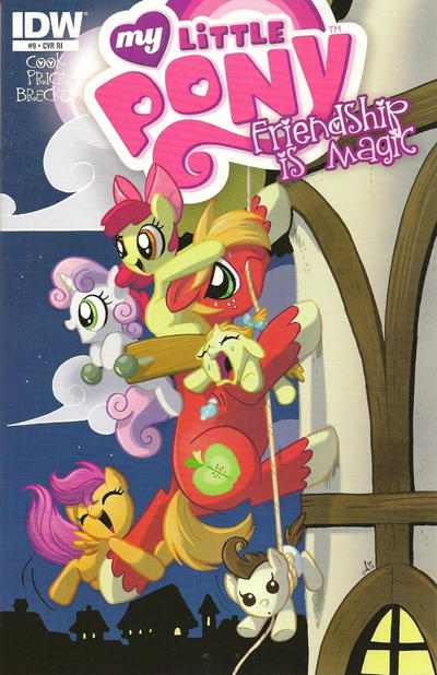 Cover for My Little Pony: Friendship Is Magic (IDW, 2012 series) #9 [Cover RE - Jetpack Comics Exclusive Connecting Cover - Tony Fleecs]