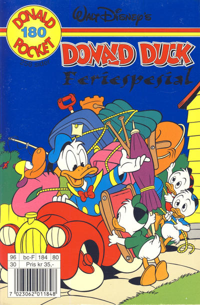 Cover for Donald Pocket (Hjemmet / Egmont, 1968 series) #180 - Donald Duck Feriespesial [1. opplag]