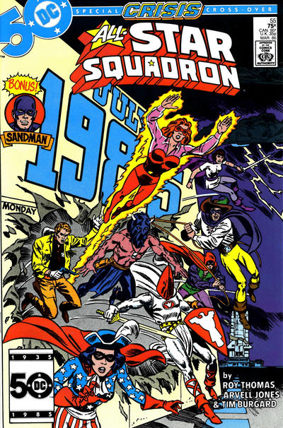 Cover for All-Star Squadron (DC, 1981 series) #55 [Direct]