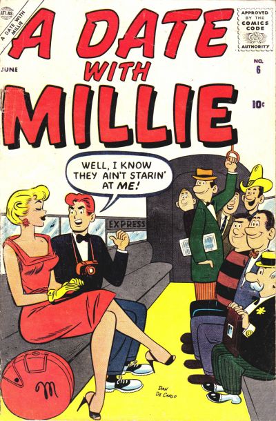 Cover for A Date with Millie (Marvel, 1956 series) #6