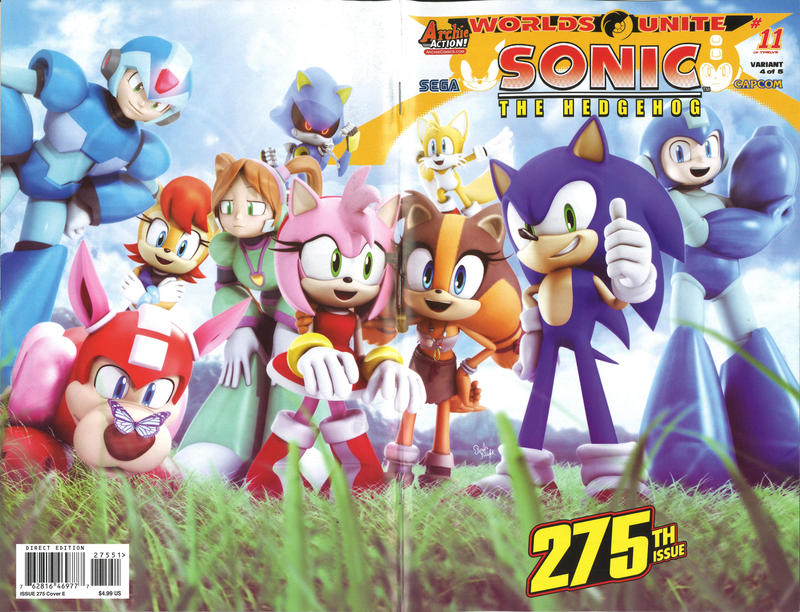 Cover for Sonic the Hedgehog (Archie, 1993 series) #275 [Rafa Knight Wraparound Variant Cover]