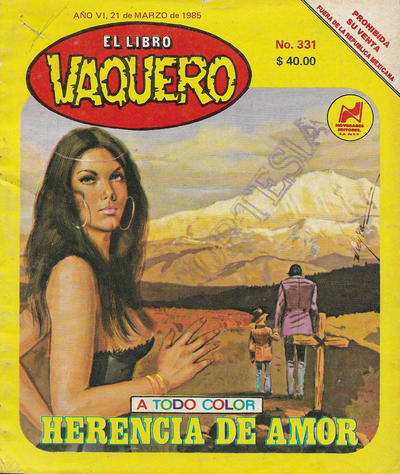 Cover for El Libro Vaquero (Novedades, 1978 series) #331