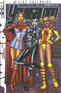 Cover Thumbnail for Youngblood (Awesome, 1998 series) #1 [A! List Exclusive Gold Foil Cover]
