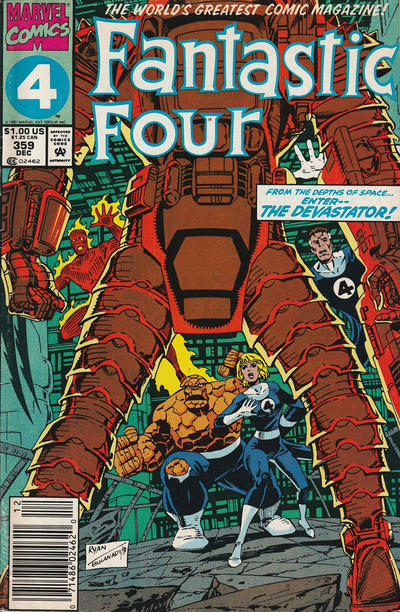 Cover for Fantastic Four (Marvel, 1961 series) #359 [Newsstand]