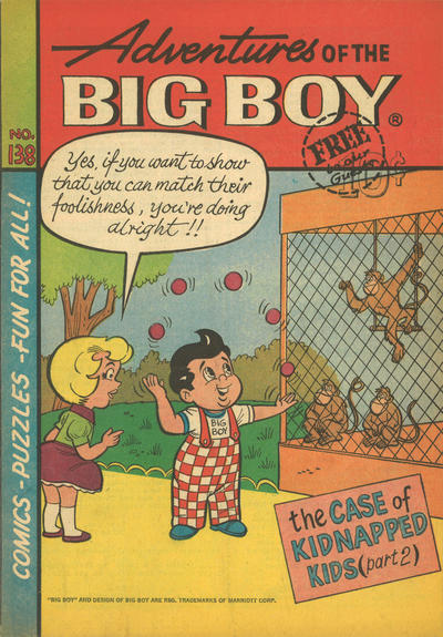 Cover for Adventures of the Big Boy (Webs Adventure Corporation, 1957 series) #138 [West]