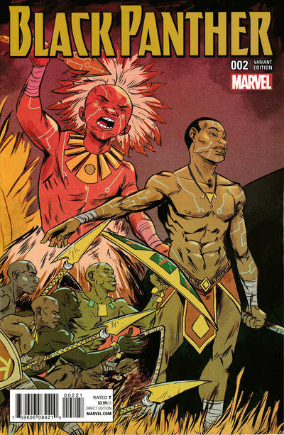 Cover for Black Panther (Marvel, 2016 series) #2 [Sanford Greene Connecting Cover B Variant]