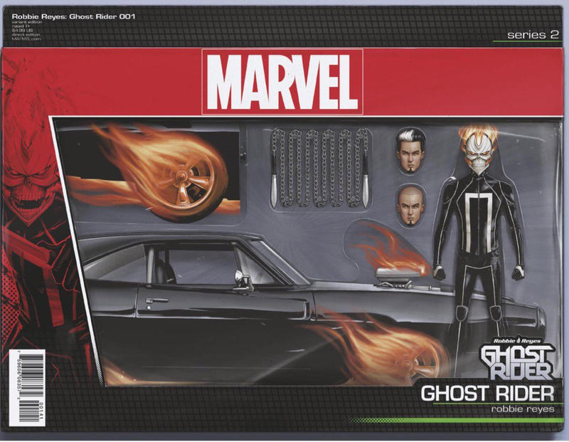 Cover for Ghost Rider (Marvel, 2017 series) #1 [John Tyler Christopher Action Figure Wraparound (Ghost Rider with Car)]