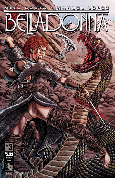 Cover for Belladonna (Avatar Press, 2015 series) #3 [Bloodlust Cover - Raulo Caceres]