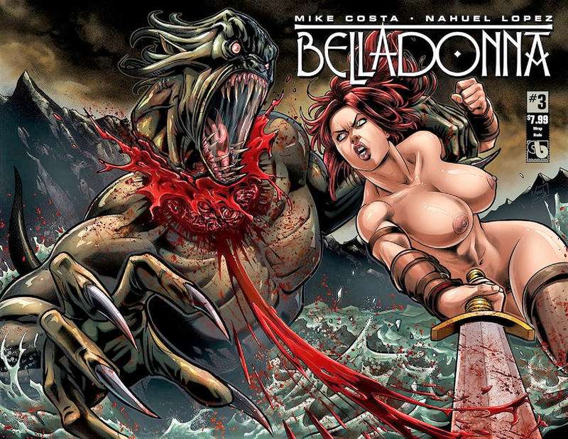 Cover for Belladonna (Avatar Press, 2015 series) #3 [Wraparound Nude - Nahuel Lopez]