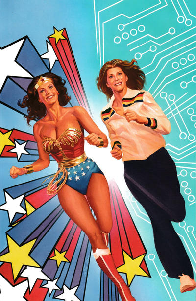 Cover for Wonder Woman '77 Meets the Bionic Woman (Dynamite Entertainment, 2016 series) #1 [Cover F Retailer Incentive 'Virgin Art' Ross]