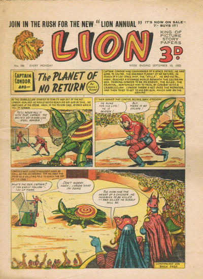 Cover for Lion (Amalgamated Press, 1952 series) #186