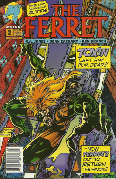 Cover for The Ferret (Malibu, 1993 series) #2 [Newsstand]