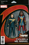 Cover for Champions (Marvel, 2016 series) #3 [John Tyler Christopher Action Figure Two-Pack (Cyclops and Ms. Marvel)]