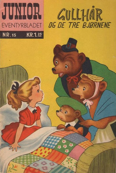 Cover for Junior Eventyrbladet [Eventyrbladet] (Illustrerte Klassikere / Williams Forlag, 1957 series) #15 - Gullhår og de tre bjørnene