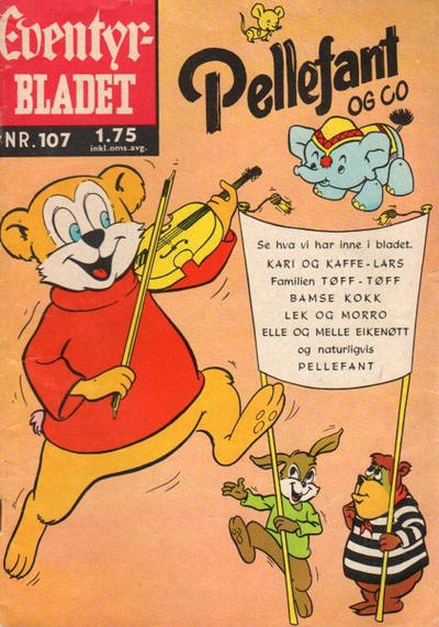Cover for Junior Eventyrbladet [Eventyrbladet] (Illustrerte Klassikere / Williams Forlag, 1957 series) #107 - Pellefant & co