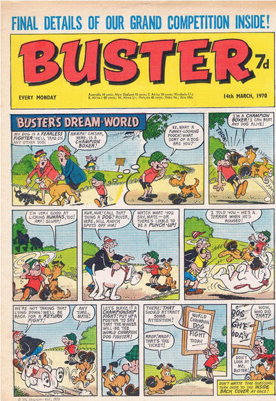 Cover for Buster (IPC, 1960 series) #14 March 1970 [512]
