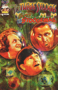 Cover Thumbnail for The Three Stooges: Merry Stoogemas (American Mythology Productions, 2016 series) #1 [Cover A Mark Wheatley]