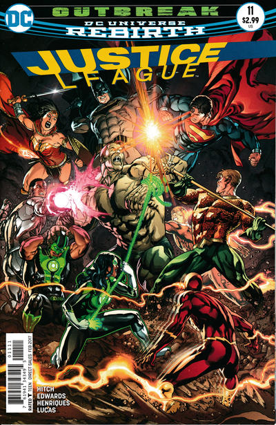 Cover for Justice League (DC, 2016 series) #11 [Fernando Pasarin / Matt Ryan Cover]
