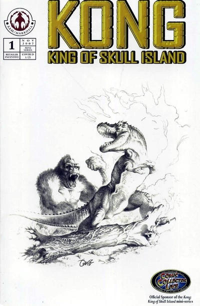 Cover for Kong: King of Skull Island (Markosia Publishing, 2007 series) #1 [Limited Edition Sketch Variant Cover by Tommy Castillo]