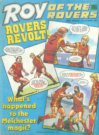 Cover for Roy of the Rovers (IPC, 1976 series) #3 October 1987 [568]