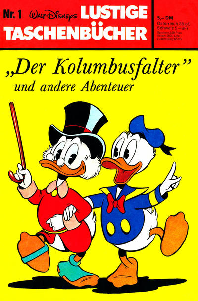 Cover for Lustiges Taschenbuch (Egmont Ehapa, 1967 series) #1 - "Der Kolumbusfalter" und andere Abenteuer [5,- DM]