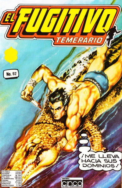 Cover for El Fugitivo Temerario (Editora Cinco, 1983 ? series) #92