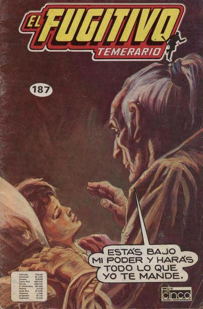 Cover for El Fugitivo Temerario (Editora Cinco, 1983 ? series) #187